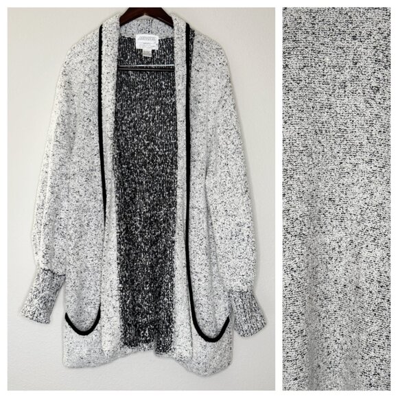 Vintage 80s Sideffects Slouchy Chunky Boucle Knit Cardigan Sweater | Size 2X 3X - Picture 1 of 6